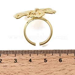 Brass Cuff Open Rings for Women&nbsp;RJEW-F215-07G