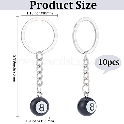 10Pcs Platinum Alloy Resin Keychains&nbsp;KEYC-BM0001-19