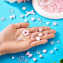 100G Transparent & Opaque Acrylic Beads&nbsp;TACR-TA0001-57E