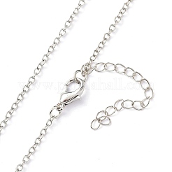 Luminous Alloy Locket Pendant Necklaces&nbsp;NJEW-F284-06B