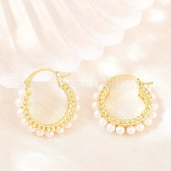 Brass Hoop Earrings&nbsp;EJEW-Z164-15G