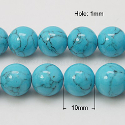 Synthetic Turquoise Beads Strands&nbsp;TURQ-H038-10mm-XXS09