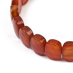 Natural Carnelian Oval Beaded Stretch Bracelet&nbsp;G-E010-01-33