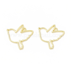 Rack Plating Alloy Bird Open Back Bezel Pendants&nbsp;FIND-G052-62LG