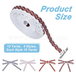 4 Rolls 4 Styles Sport Ball Theme Polyester Printed Grosgrain Ribbon&nbsp;OCOR-HY0001-19