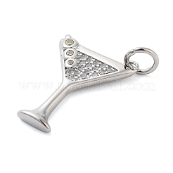 Rack Plating Brass Micro Pave Cubic Zirconia Pendants&nbsp;LS-KK-NH0003-02P