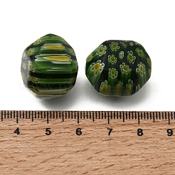 Handmade Millefiori Glass Beads&nbsp;LAMP-C025-01D