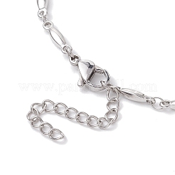 Non-Tarnish 304 Stainless Steel Bar Link Chain Anklets&nbsp;AJEW-AN00602-01