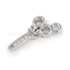 Brass Micro Pave Clear Cubic Zirconia Pendants&nbsp;KK-L238-19P