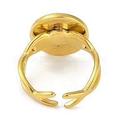 Ion Plating(IP) 304 Stainless Steel Open Ciff Rings&nbsp;RJEW-H238-01G