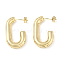 Brass Stud Earrings for Women&nbsp;KK-CBAD851-11G