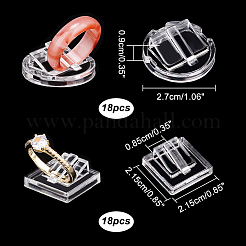 36Pcs 2 Styles Plastic Ring Display Stands&nbsp;RDIS-PH0001-006