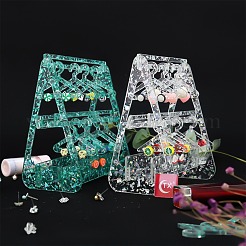 Transparent Acrylic Earring Display Stands&nbsp;EDIS-WH0016-004