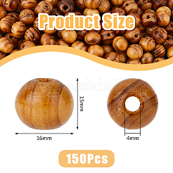 Natural Wood Beads&nbsp;WOOD-DC0001-16A