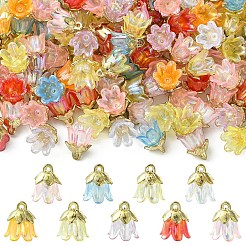 20Pcs Acrylic Flower Charms&nbsp;TACR-YW0003-18A
