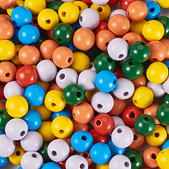 240Pcs 6 Colors Natural Wooden Beads&nbsp;WOOD-TA0002-74A