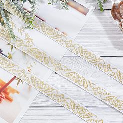 Ethnic Style Embroidery Polycotton Ribbons&nbsp;OCOR-WH0066-22B