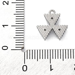 304 Stainless Steel Cubic Zirconia Pendants&nbsp;STAS-R141-04P-01