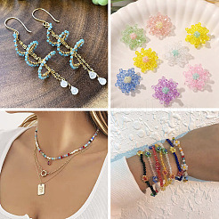 9 Strands 9 Colors Glass Beads Strands&nbsp;EGLA-TADJ0001-04