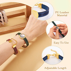 5Pcs DIY PU Leather Cord Bracelet Making Kits&nbsp;DIY-TA0012-05G