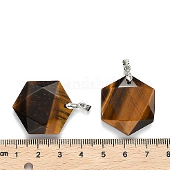 Natural Tiger Eye Pendants&nbsp;G-E487-95J