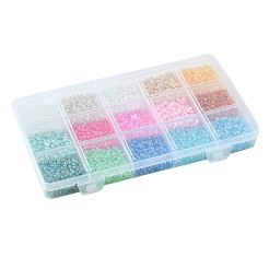 180G 15 Colors Glass Seed Beads&nbsp;SEED-FS0001-11