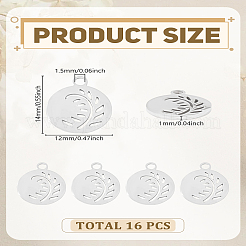 16Pcs 304 Stainless Steel Charms&nbsp;STAS-LP0003-29