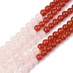 Chakra Natural Yellow Jade & Crystal Quartz & Green Aventurine & Rose Quartz & Carnelian & Sodalite & Amethyst Beads Strands&nbsp;G-NH0002-E03-4mm