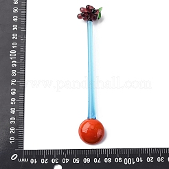 Handmade Glass Fruits Spoons&nbsp;AJEW-A067-01