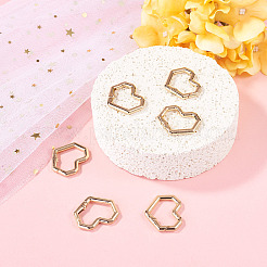 6Pcs Heart Alloy Spring Gate Rings&nbsp;FIND-TA0011-14A