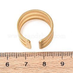 304 Stainless Steel Cuff Open Rings&nbsp;RJEW-P176-01G