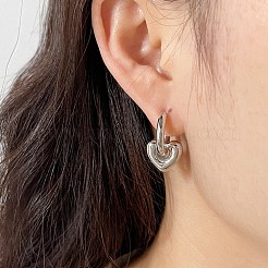 Heart 304 Stainless Steel Hoop Earrings&nbsp;FS-WGDB2C9-02