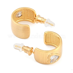 Brass Drawbench Stud Earrings&nbsp;EJEW-L288-008G