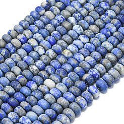 Natural Lapis Lazuli Beads Strands&nbsp;G-P575-A46-8x5mm-01