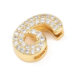 Brass Micro Pave Cubic Zirconia Pendants&nbsp;KK-B167-22G-6