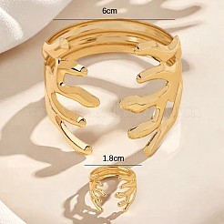 Alloy Cuff Bangles & Rings Sets&nbsp;FS-WG81B86-01