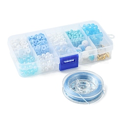DIY Round Acrylic & Glass Beads Bracelets Jewelry Kits&nbsp;DIY-FS0006-29B