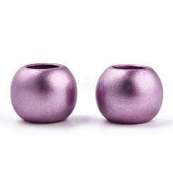 Spray Painted Acrylic European Beads&nbsp;ACRP-WH0002-01A