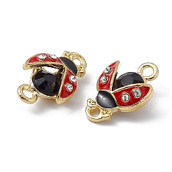 Alloy Jet Rhinestones Connector Charms&nbsp;FIND-A024-12G