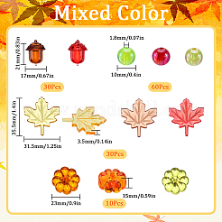 DIY Thanksgiving Day Leaf Acorn Round Jewelry Making Finding Kits&nbsp;FIND-SP0001-97