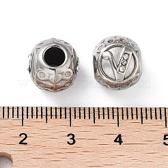 304 Stainless Steel Rhinestone European Beads&nbsp;STAS-A092-10V-P
