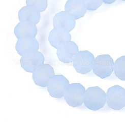 Baking Paint Frosted Glass Beads Strands&nbsp;FGLA-N003-6mm-01