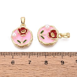 Brass Enamel Pendants&nbsp;KK-SZC0009-06G-02