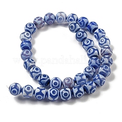 Blue Tibetan Style dZi Beads Strands&nbsp;TDZI-NH0001-A03-02
