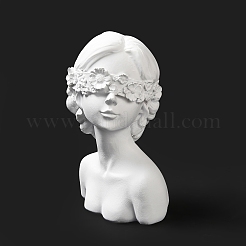 Girl Bust Resin Necklace Display Stands&nbsp;ODIS-A012-05A