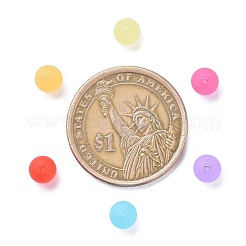 6mm Mixed Transparent Round Frosted Acrylic Ball Bead&nbsp;X-FACR-R021-6mm-M