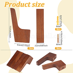 8Pcs Wooden Wall-mounted Coat Rack&nbsp;AJEW-DR0003-08