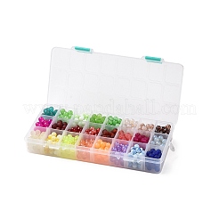 24 Colors Glass Beads&nbsp;GLAA-JP0001-12