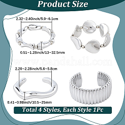 1 Set CCB Plastic Bracelets & Bangles Set for Women&nbsp;BJEW-SP0001-37