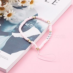 Polymer Clay Heishi Beaded Mobile Straps&nbsp;HJEW-JM00464-04